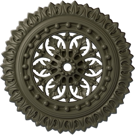 Ekena Millwork Sellek Ceiling Medallion (Fits Canopies up to 1 1/8"), 18 1/2"OD x 7/8"ID x 1 1/2"P, Witch Hazel CM18SKWHF